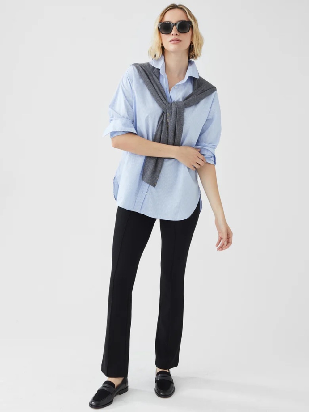 J. McLaughlin Rylie Knit Pull On Flare Pants, Black – Size Large
